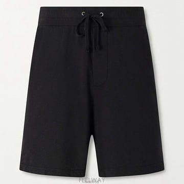 제임스 펄스 제임스펄스 블랙 컴포터블 엘라스틱 밴딩 스트레이트 코튼 저지 드로스트링 쇼