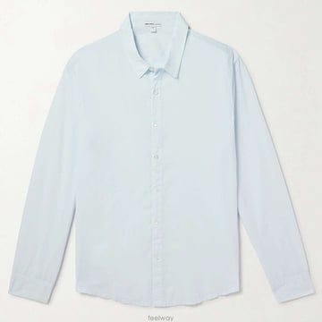 제임스 펄스 제임스펄스 라이트 아이스 블루 플렌티 컴포터블 핏 코튼 셔츠