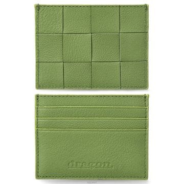 드래곤 디퓨전 드래곤디퓨전 체크 위브드 레더 카드지갑 GREEN
