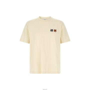 26SS 더블 폭스 헤드 티셔츠 라떼 OM011CFKJ7025 P702