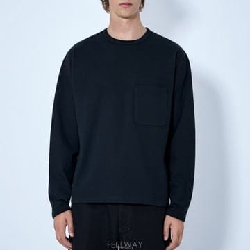 르메르 FW 박시 빅 포켓 패치 롱슬리브 티셔츠 블랙