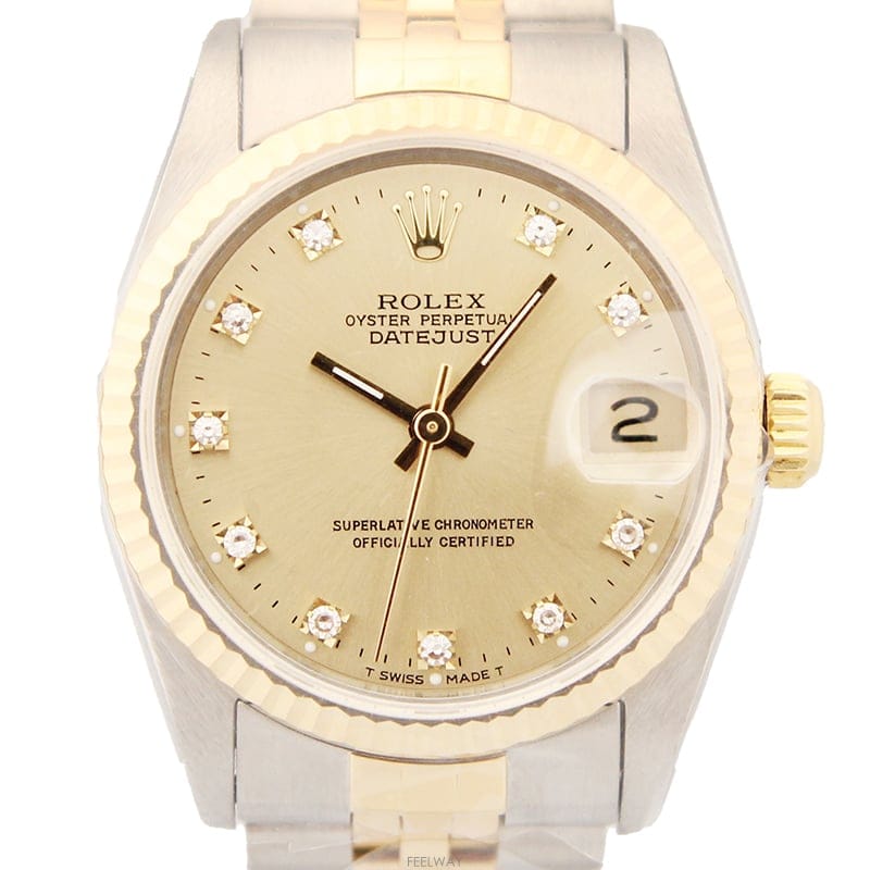 Rolex [��������] ROLEX �ѷ��� ����Ʈ����Ʈ 68273 10P���̾Ƽ��� ���ΰ��18K �޺� 31mm �ð�[��������] ROLEX �ѷ��� ����Ʈ����Ʈ 68273 10P���̾Ƽ�