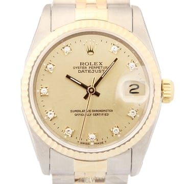 [폴스두잉] ROLEX 롤렉스 데이트저스트 68273 10P다이아세팅 옐로골드18K 콤비 31mm 시계