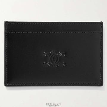 셀린느 블랙 트라이옹프 로고 카드지갑