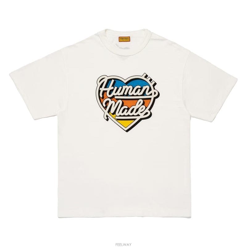 26SS 휴먼메이드 하트 로고 남성 반팔 티셔츠 HM31TE005 WHITE