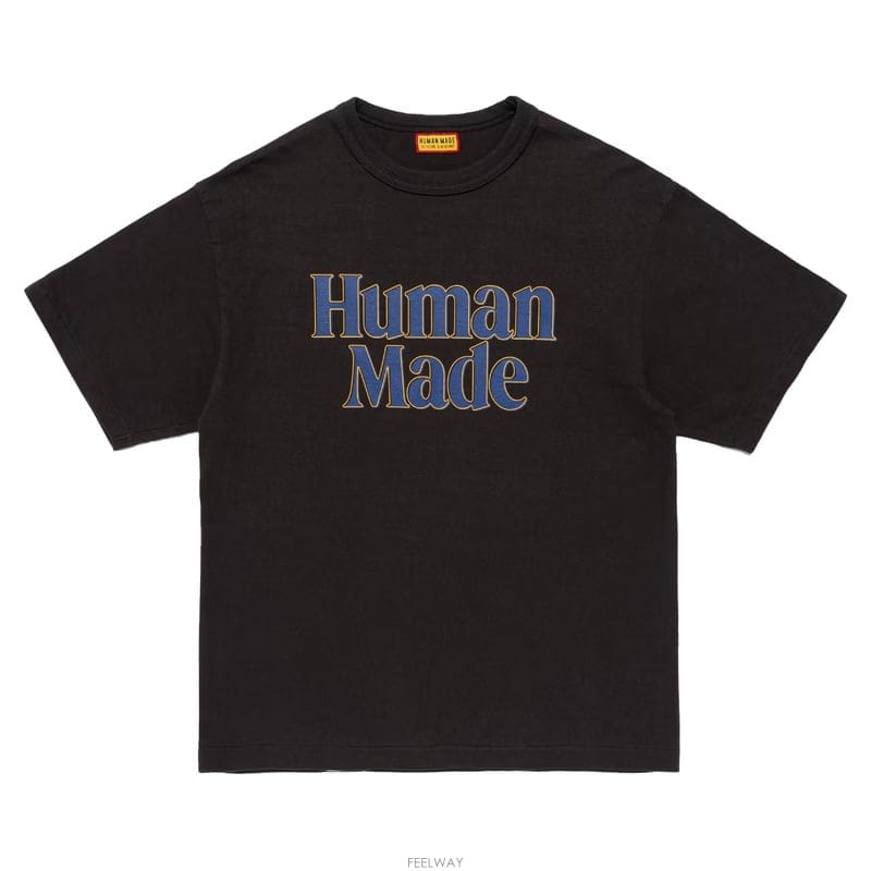 26SS 휴먼메이드 로고 남성 반팔 티셔츠 HM31TE014 BLACK