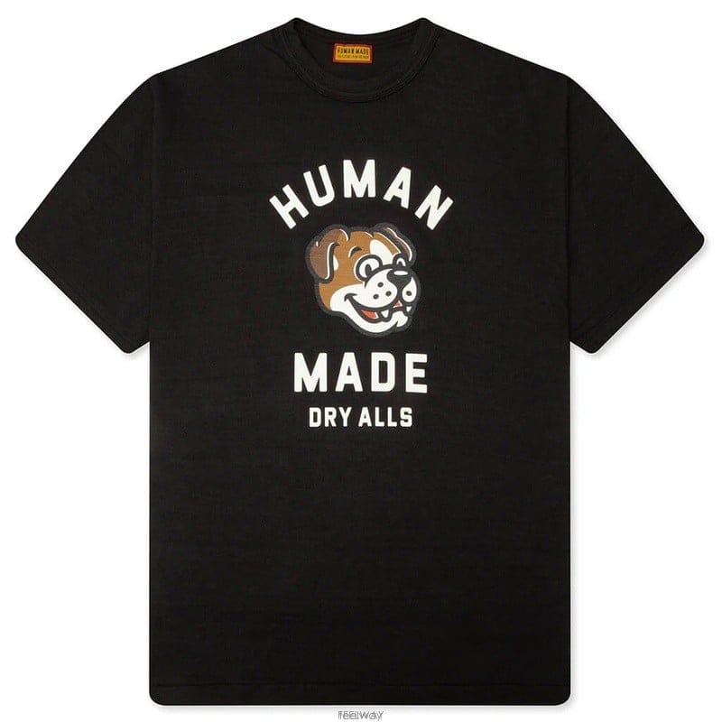 26SS 휴먼메이드 불독 그래픽 남성 반팔 티셔츠 HM31TE011 BLACK