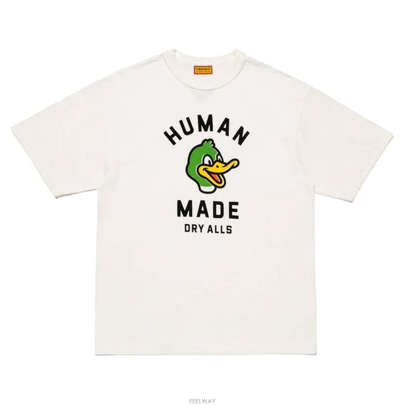 26SS 휴먼메이드 덕 그래픽 남성 반팔 티셔츠 HM31TE008 WHITE