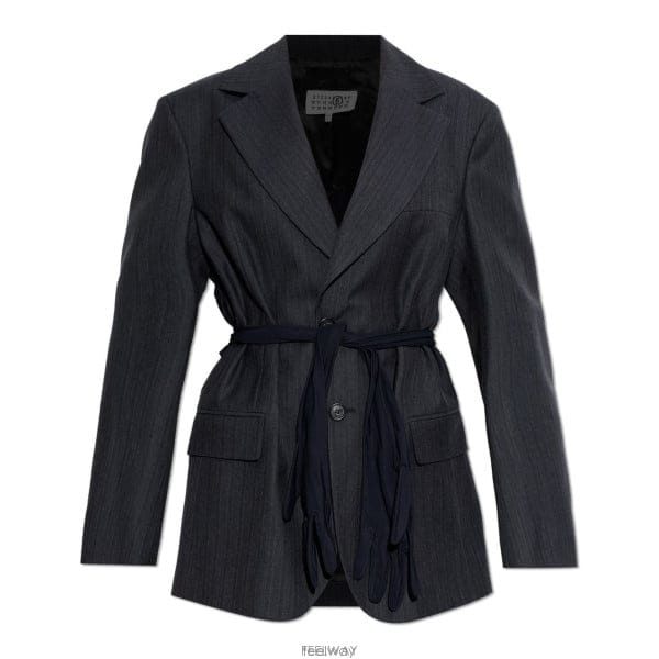 26 FW MM6 메종 마르지엘라 글러브 웨이스트 테일러드 자켓 S52BN0147M35743