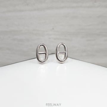 에르메스 베리 스몰 파랑돌 이어링 귀걸이 실버