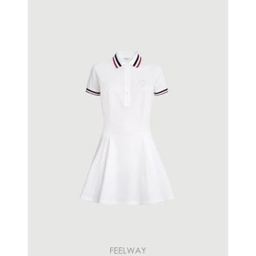 쿠치넬리 여성 로고 코튼 피케 미니 드레스 원피스 ML944A5469C159