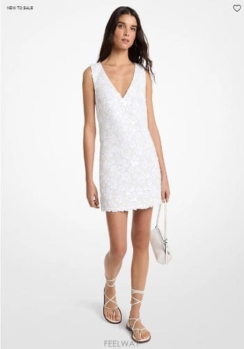Michael Kors ����Ŭ �ھ  Floral Embellished Scuba �̴� �巹������Ŭ �ھ  Floral Embellished Scuba �̴� �巹��