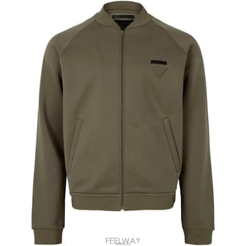 프라다 테크니컬 플리스 블루종 자켓 바크브라운 UJL40C 1TQX F063M