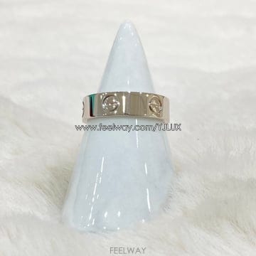까르띠에 57 러브링 클래식 화이트골드 반지 Y13790