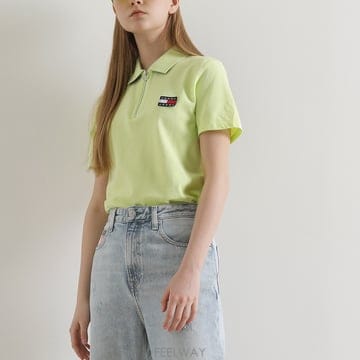 타미진스 S 반집업 카라넥 피케티셔츠 W-반팔-227