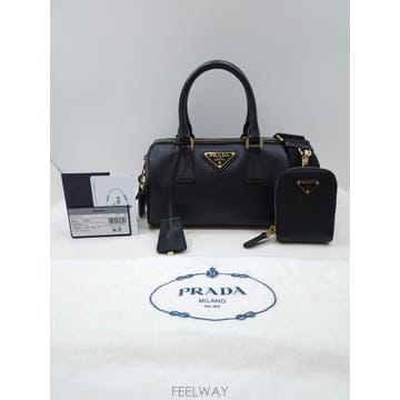 PRADA 사피아노 탑핸들 미니 보스턴백