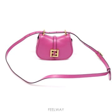 Fendi(펜디) 7AS219 핑크 카프스킨 CMON 커몬 나노 크로스백