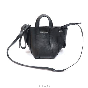 Balenciaga(발렌시아가) 672793 블랙 카프스킨 에브리데이 XS 노스 사우스 2WAY