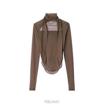 Lemaire ballerina scarf top in mesh jersey 12107864506632 TP7245796ballerina scarf top in mesh jersey 12107864506632 TP72