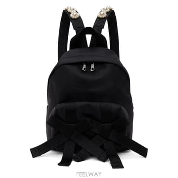 시몬 로샤 블랙 비즈 유틸리티 리본 백팩 BAG179TB M 0761 TP876038114