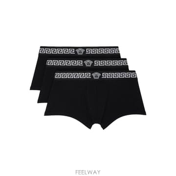 베르사체 그레카 로고 복서 브리프 3팩