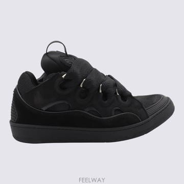Lanvin Curb 블랙 레더 Blend 스니커즈 FUSKDK12DRAGP251010 TP570580016