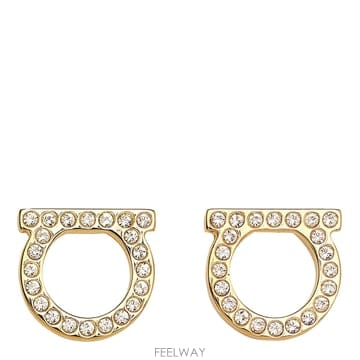 26FW 살바토레 페라가모 Gancini 크리스탈 Earrings 696573760122CRYSTAL TP5