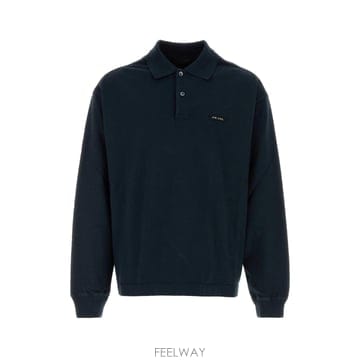 [X45]프라다 UJL48DSOOO6281 F0008 남성 폴로 피케셔츠 Navy blue cotton po