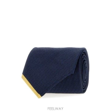 FENDI [X45]��� FXC060B1WF F1Y9Y ���� ��Ÿ�� ��Ÿ�� Navy blue silk tie[X45]��� FXC060B1WF F1Y9Y ���� ��Ÿ�� ��Ÿ�� Navy blu
