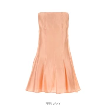 26SS Khaite Peach twill Mags 미니 드레스 5435479W479520 TP5763559