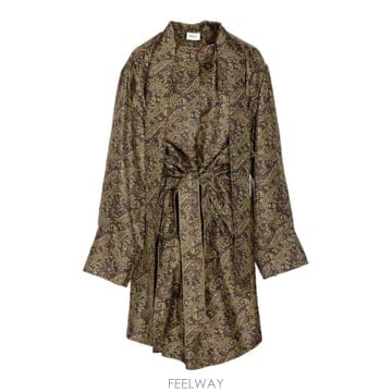 25SS 생로랑 Paisley Motif 실크 드레스 830263Y6K901355 TP572123504