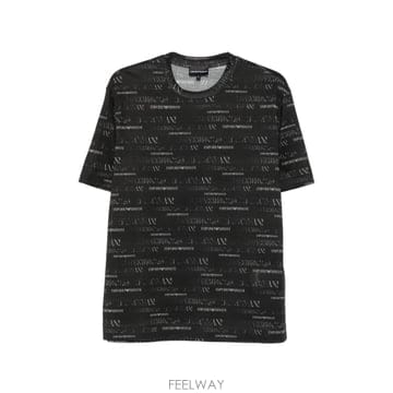 26FW 엠프리오 아르마니 Monogram T 셔츠 EM006812AF10017FB563 TP57678500