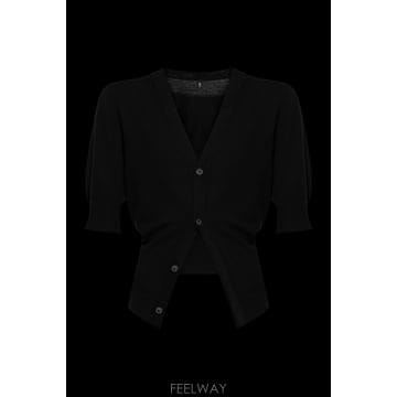 R13 울 가디건 with 쇼트 sleeves R13WY303Y016A0BLACK TP576905009