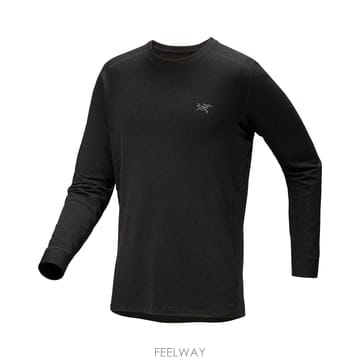 26SS Arc teryx Rho Merino 울 Crew 넥 LS X000007480BLACK TP5770
