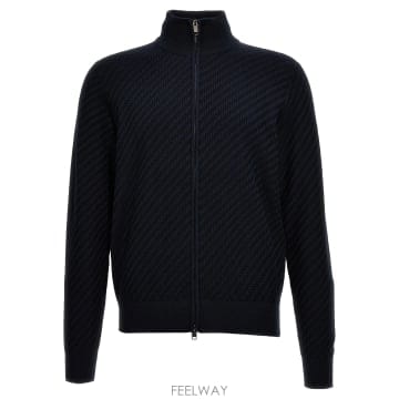 26SS BRIONI Braided 니트 가디건 UMT20LPAK224100 TP577070133