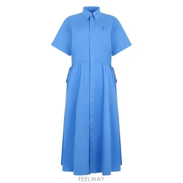 26SS 폴로 랄프 로렌 Midi 드레스 with drawstring 211B18195003 TP577055
