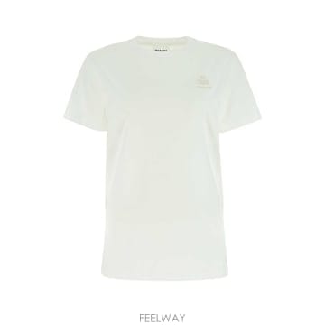 26SS 이자벨마랑 화이트 코튼 Aby t 셔츠 TS0070FAA1N98E20WH TP570355040