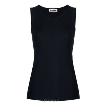 질샌더 Sleeveless 탑 with a round 넥라인 J01NC0016J70026001 TP57100