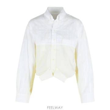 26SS 메종마르지엘라 화이트 Mirror Effect 코튼 Poplin 셔츠 S52DT0058MTN1289