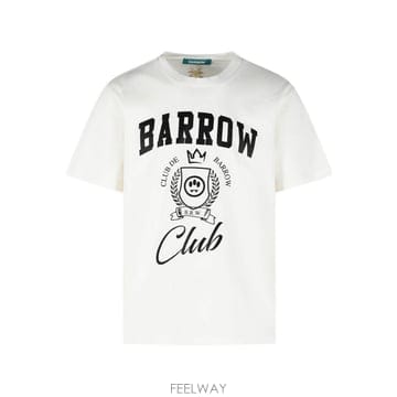 26SS BARROW 화이트 코튼 T 셔츠 S6BWUATH019412 TP576219364