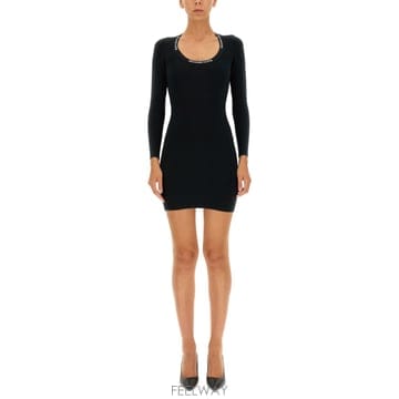 23FW ALEXANDERWANG T JACQUARD 로고 드레스 4KC4216032001 TP5754695