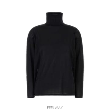 26FW 구찌 블랙 실크 터틀넥 스웨터 866809XKFLP1000 TP576648347