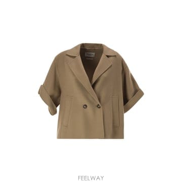 26FW 막스마라 WKDNEO   Virgin 울 double breasted 자켓 with a boxy s