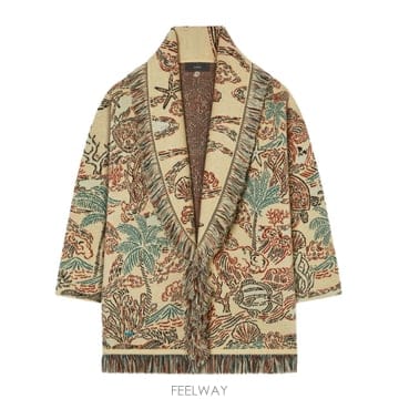 26SS ALANUI Fine 울 with embroidered 패턴  Decorative fringes  