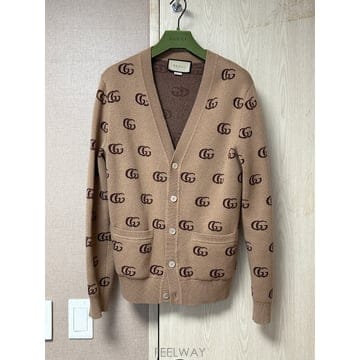 구찌 GG 자카드 캐시미어 가디건