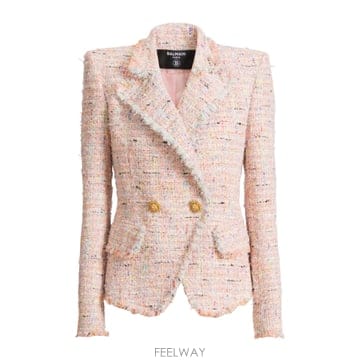 26FW Balmain Tweed 블레이저 with lurex thread HF1SI004XM17AAA TP