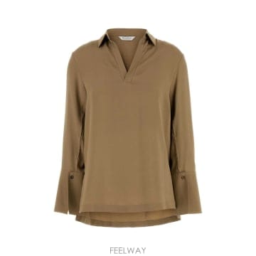25FW 막스마라 Camel stretch crepe Dover 블라우스 2521196018600007 TP