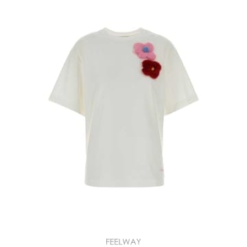 Fendi T 셔츠 CON SPILLE SUNNY SIDE FLOWERS FS9776AOUHF0ZNM TP5