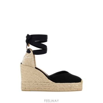 26SS CASTANER 블랙 canvas Chiara wedges 020992NEGRO TP57277850