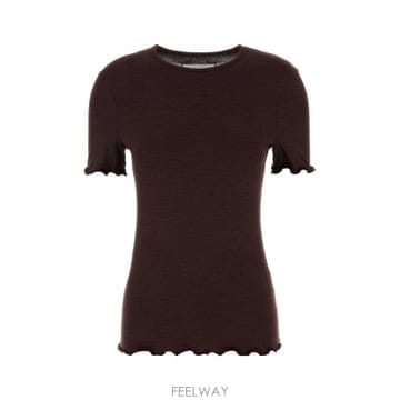 26SS 질샌더 Aubergine stretch 실크 blend t 셔츠 J01NF0006J20341602